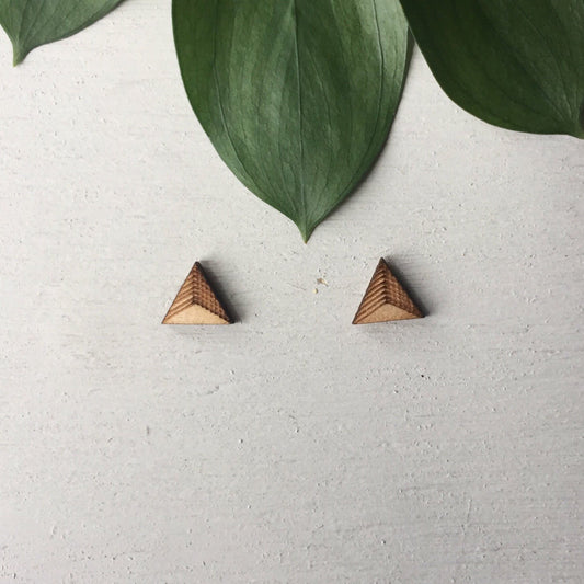3D Triangles - Laser Cut Earrings || Modern Geometric Jewelry