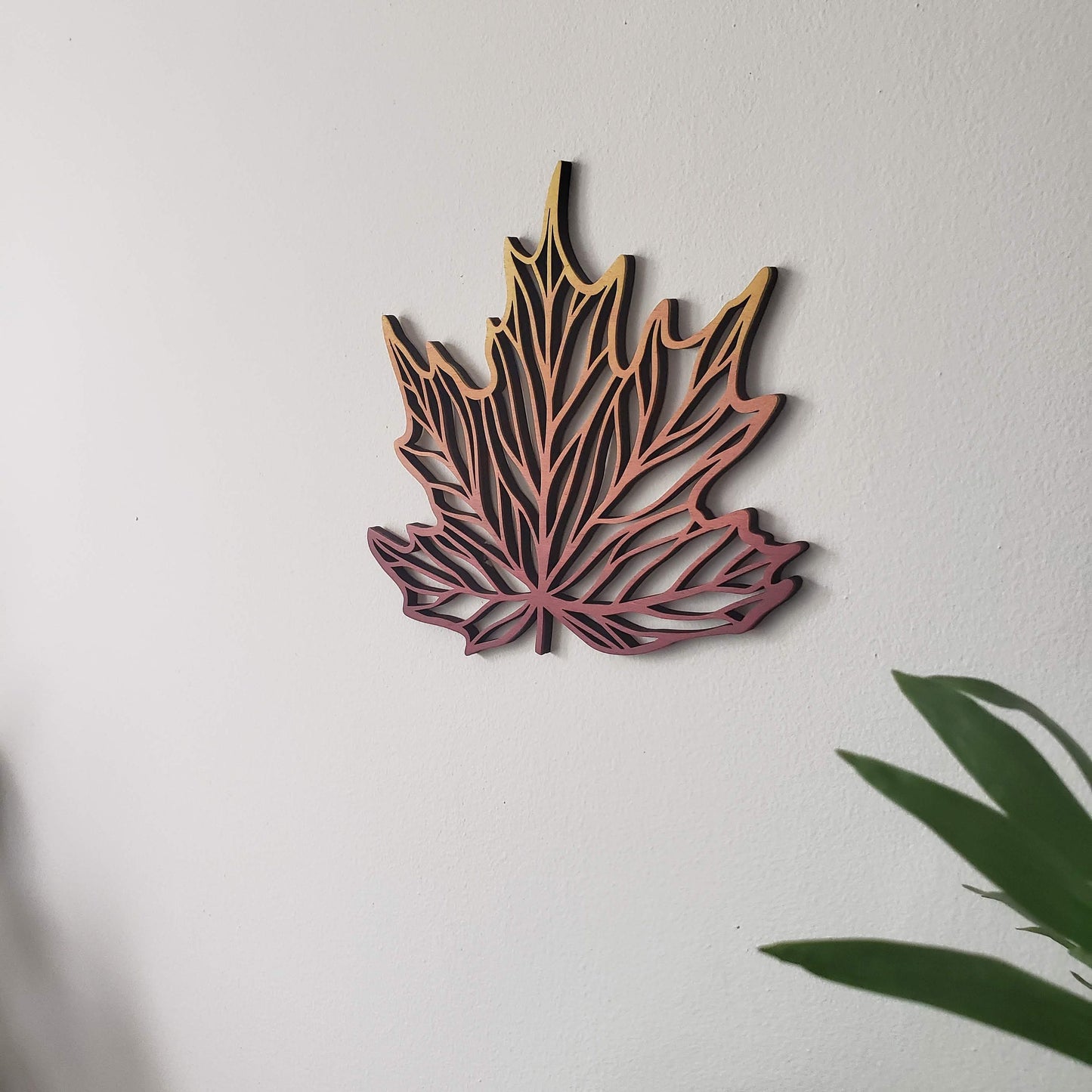 Fall Leaves Wooden Sign - Autumn Wall Art - Thanksgiving Decor - Thanksgiving Decorations - Wood Fall Decor