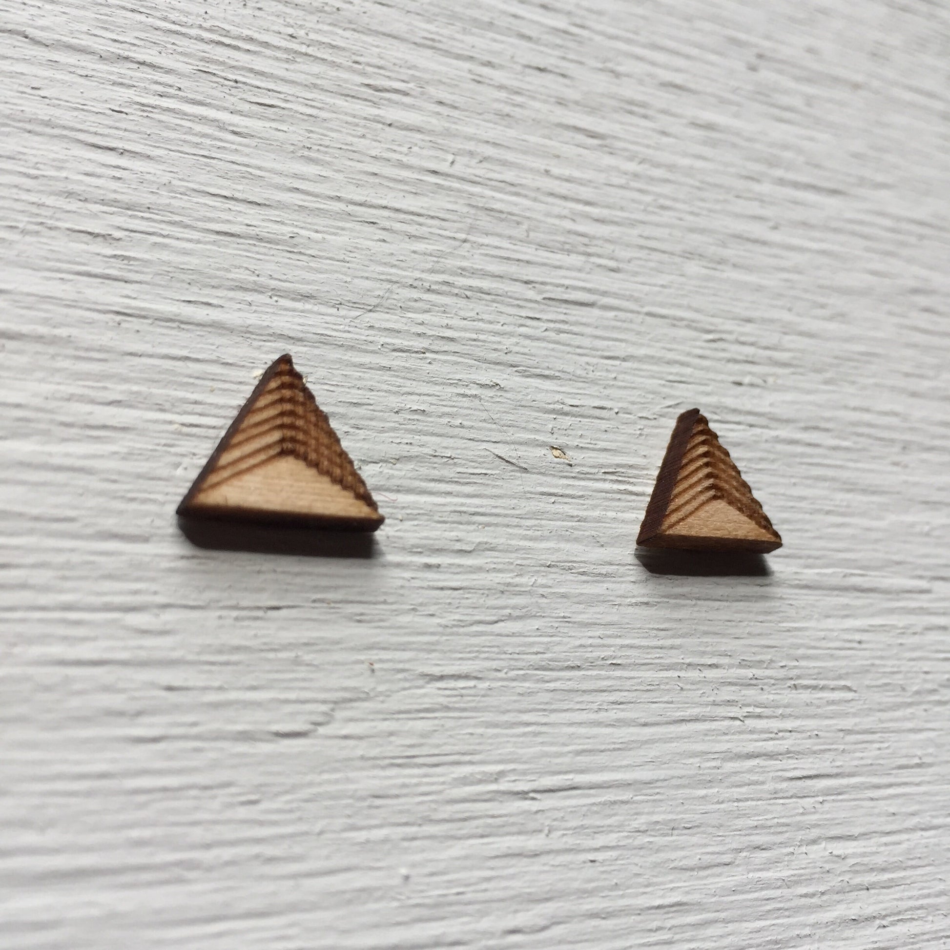 3D Triangles - Laser Cut Earrings || Modern Geometric Jewelry