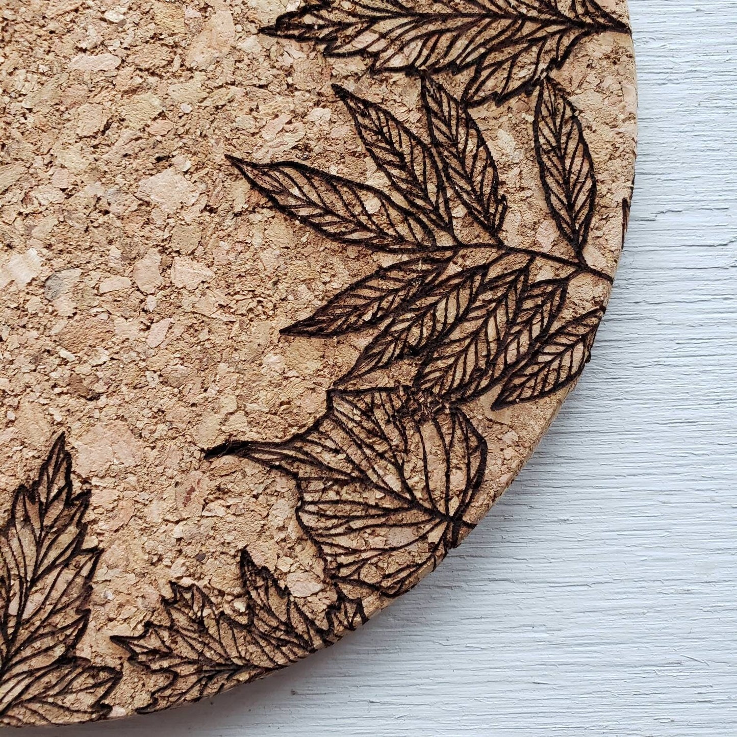 Fall Leaf Trivet || Laser Engraved Cork Trivet || Autumn Table Decor || Leaves