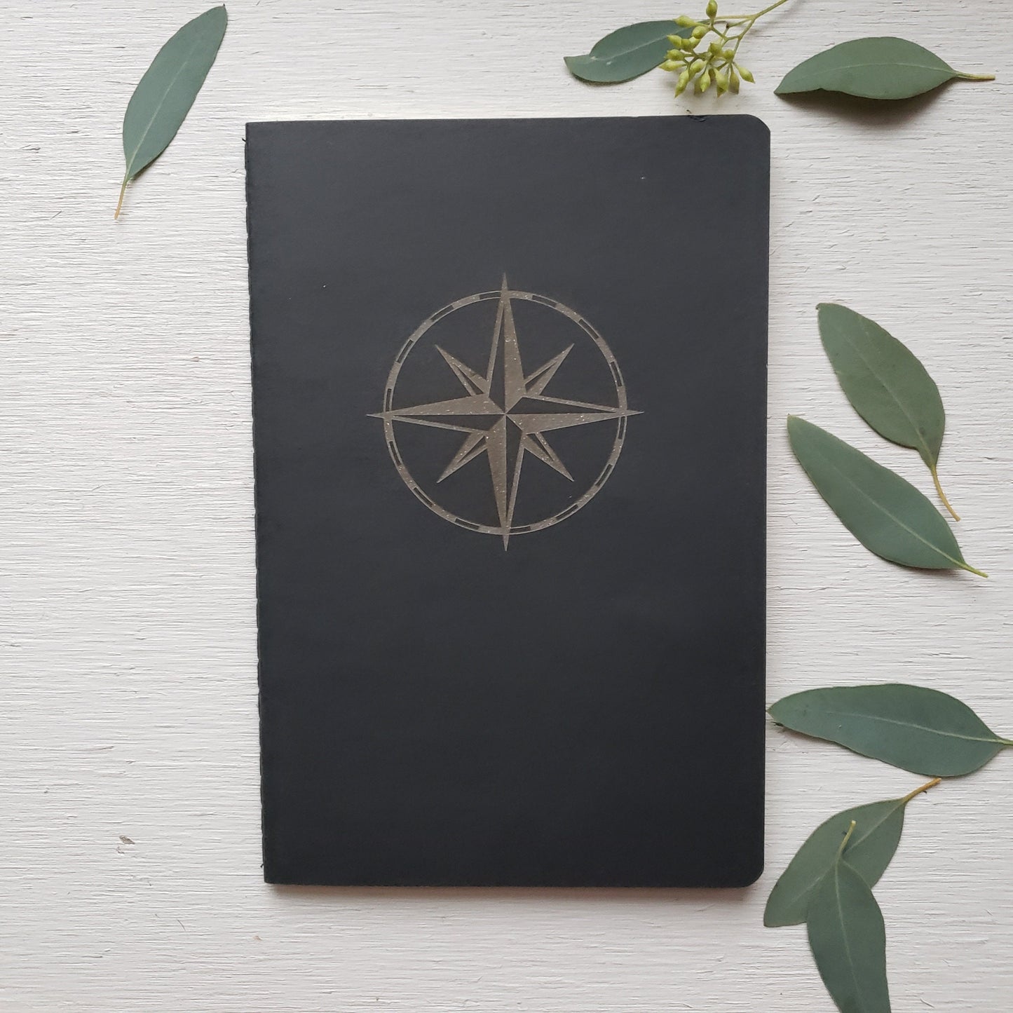 Compass Rose - Laser Engraved Notebook || Dotted Journal || Adventure Planner