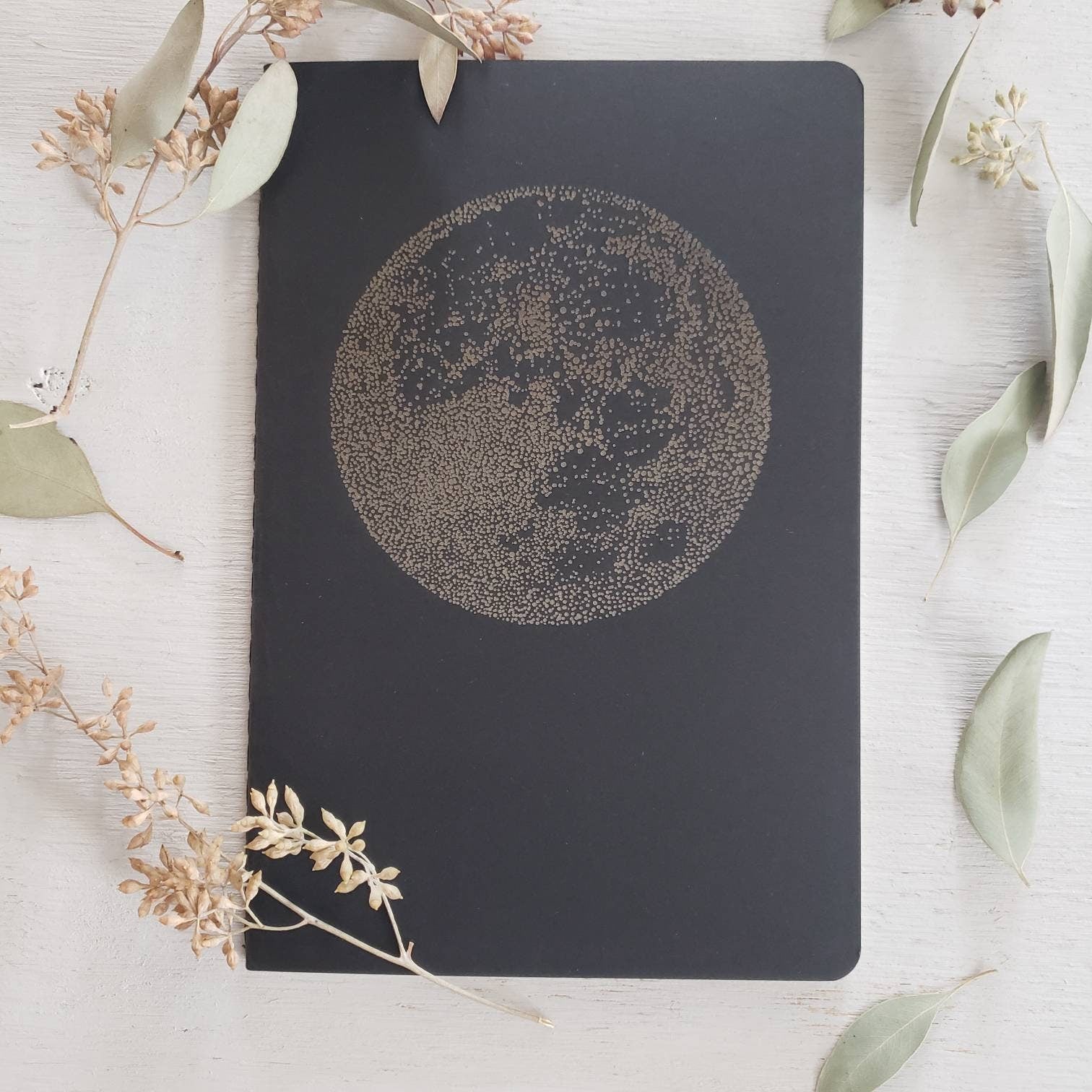 Full Moon - Laser Engraved Notebook || Dotted Notebook || Witchy Vibes