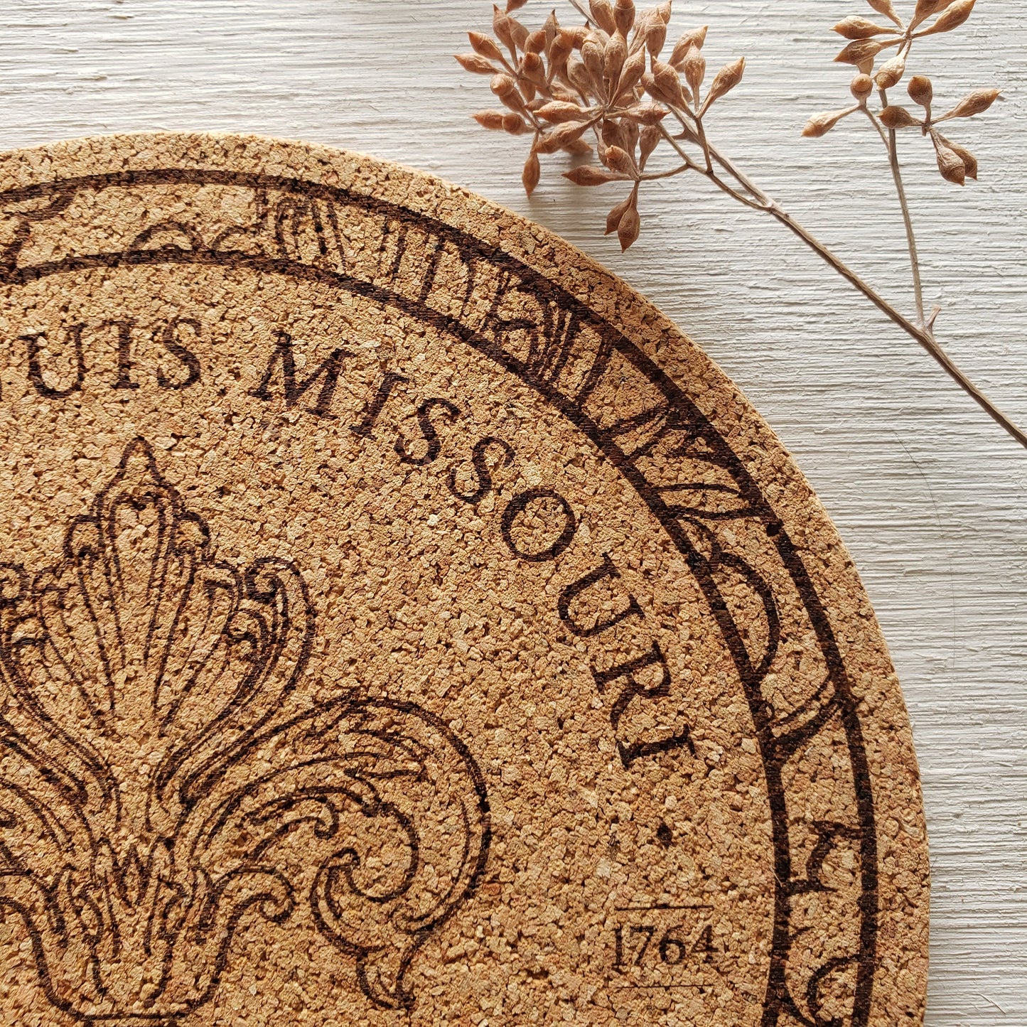 Saint Louis Trivet || Laser Engraved Cork Trivet